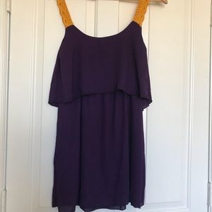 Purple and gold dress